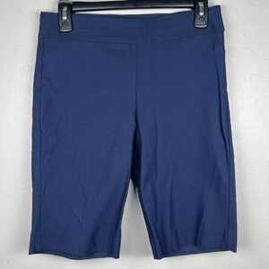 Charter Club Navy Blue‎ Stretch Knee Length Bermuda Shorts Women's Size S